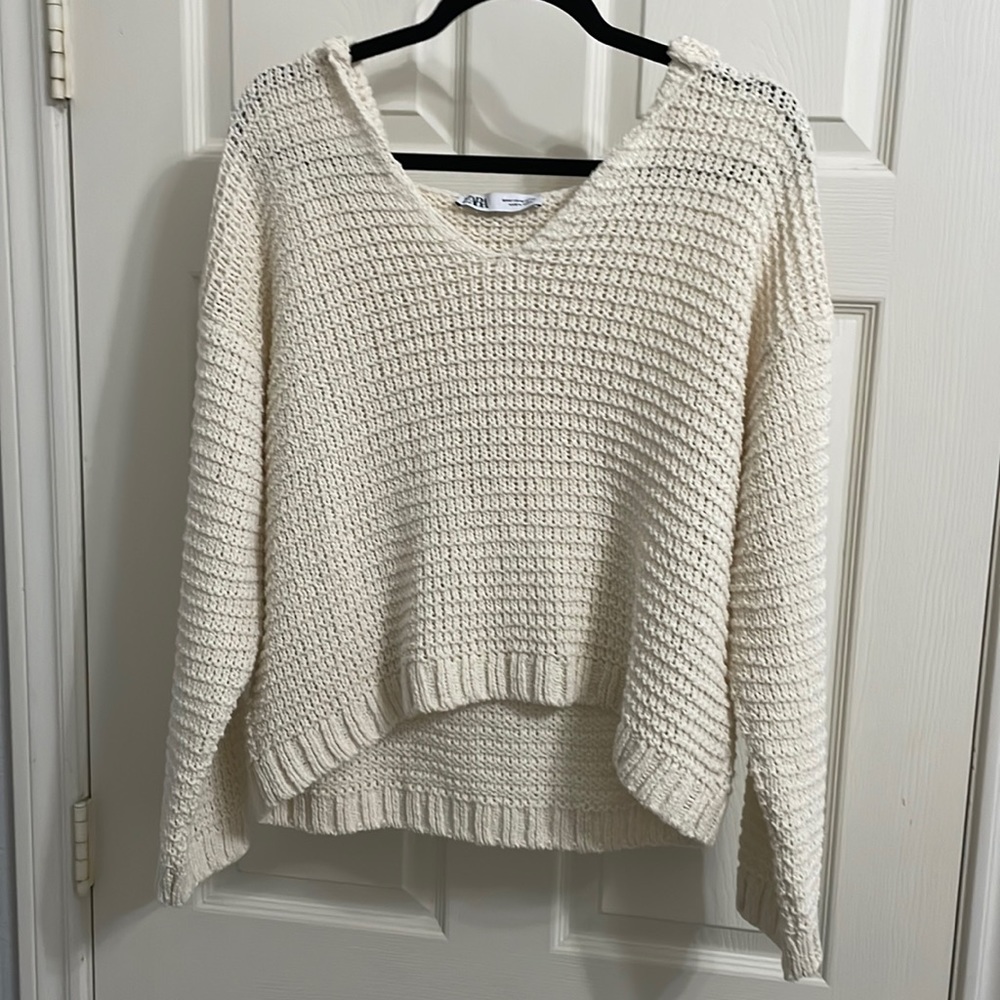 Zara Cropped Knit Sweater